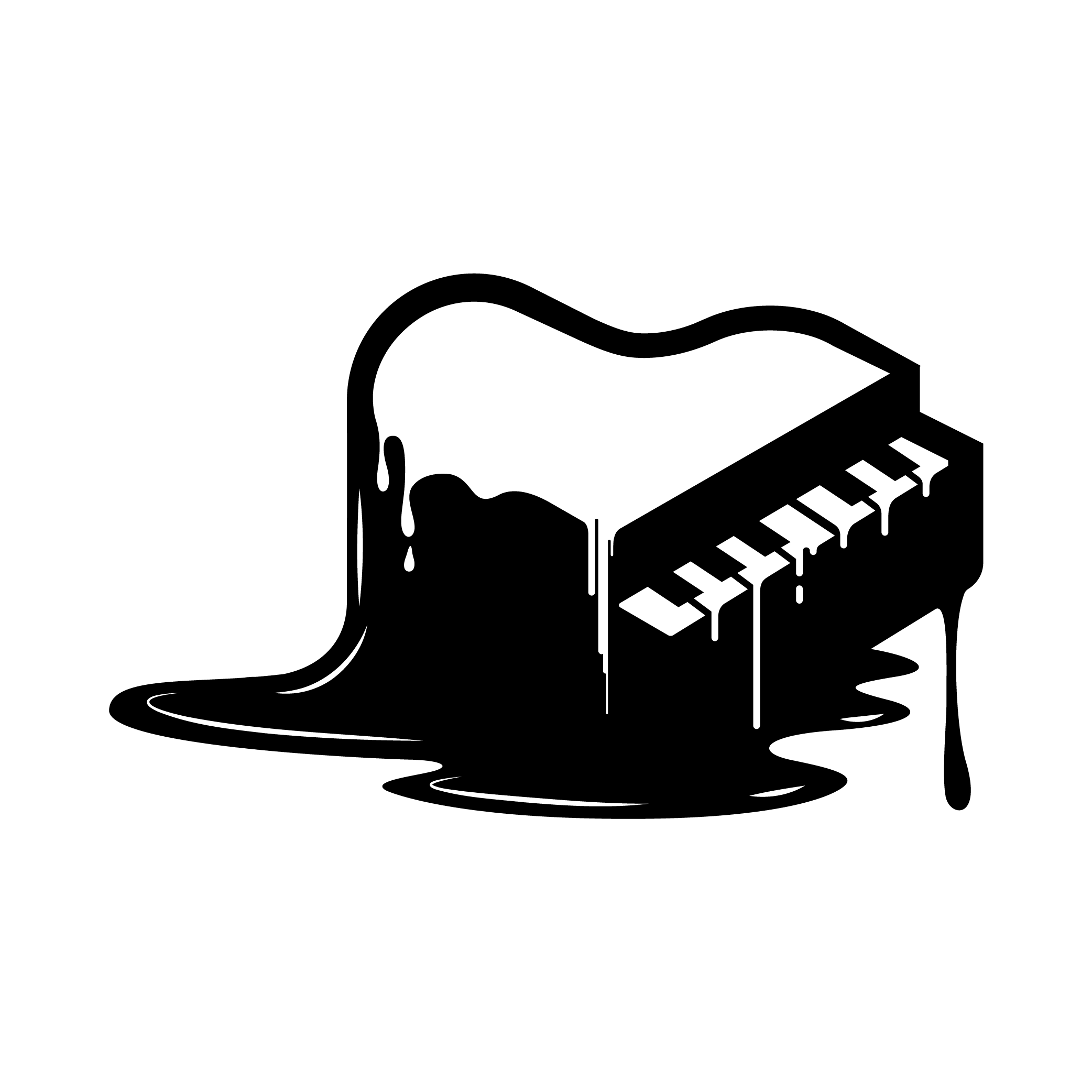 Piano en noir et blanc